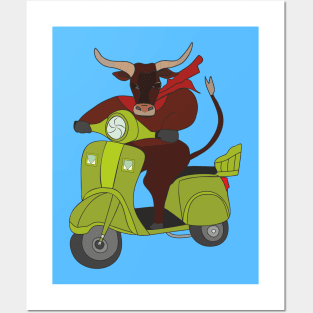 Funny bull Posters and Art